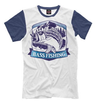 Мужская Футболка Bass fishing
