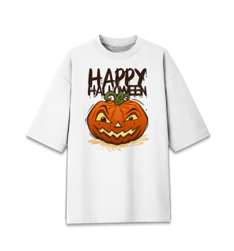 Женская Хлопковая футболка оверсайз Halloween