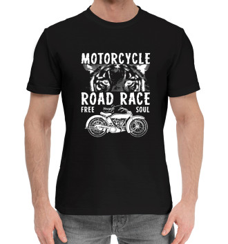 Мужская Хлопковая футболка ROAD RACE