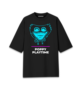 Женская Хлопковая футболка оверсайз Poppy Playtime Gaming Neon