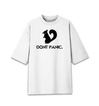 Женская Хлопковая футболка оверсайз Dont panic