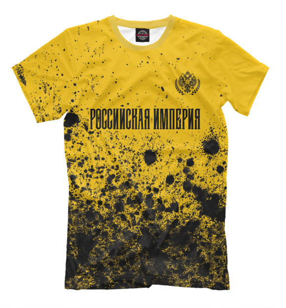 Футболка Российская Империя - Герб | Арт (желтый) для мальчиков 