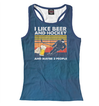 Женская Борцовка I Like Beer And Hockey