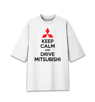 Хлопковая футболка оверсайз Будь спок и води Mitsubishi