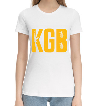 Женская Хлопковая футболка KGB