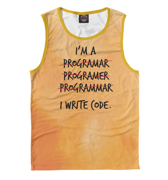 Мужская Майка I'm a programmer