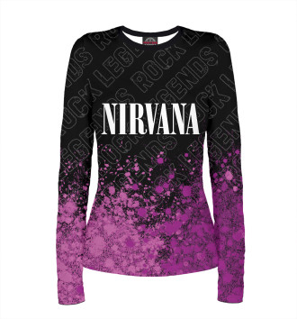 Лонгслив Nirvana Rock Legends (пурпур)