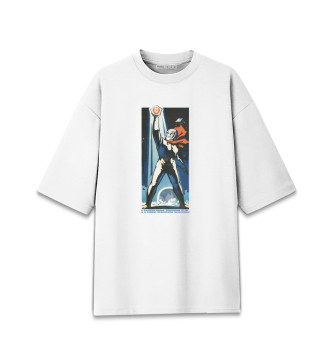 Мужская Хлопковая футболка оверсайз Советский космос