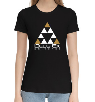 Женская Хлопковая футболка Deus Ex