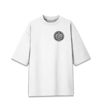 Хлопковая футболка оверсайз Молот Тора в символике