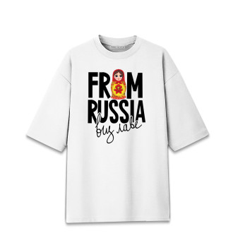 Хлопковая футболка оверсайз From Russia виз Лаве