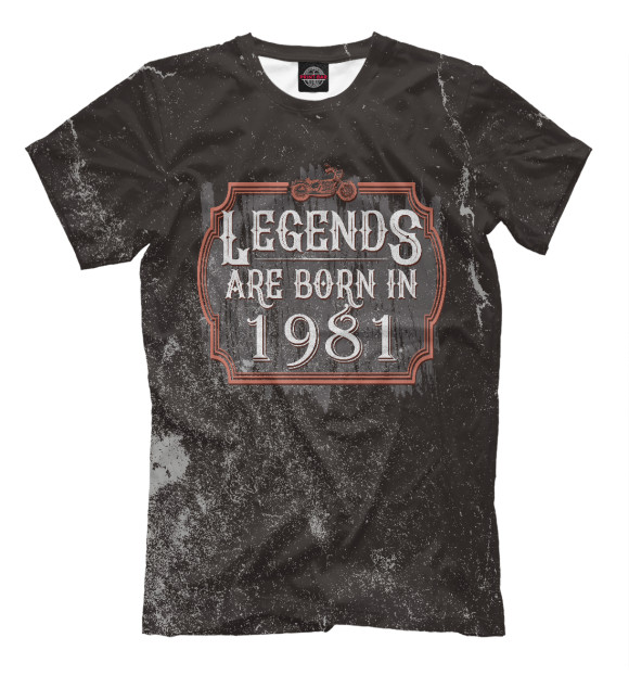 Футболка Legends Are Born In 1981 для мальчиков 