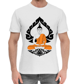 Мужская Хлопковая футболка Медитация