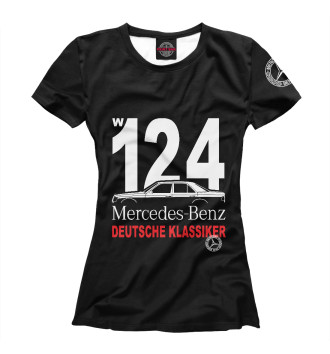 Футболка для девочек Mercedes W124 немецкая классика