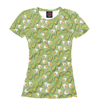 Футболка для девочек Зеленые авокадо