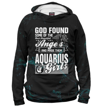 Мужское Худи God Found Angels Aquarius