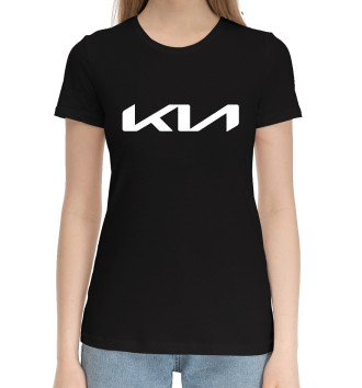 Женская Хлопковая футболка KIA