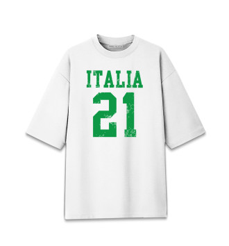 Мужская Хлопковая футболка оверсайз Italia 21