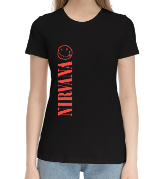 Женская Хлопковая футболка Nirvana