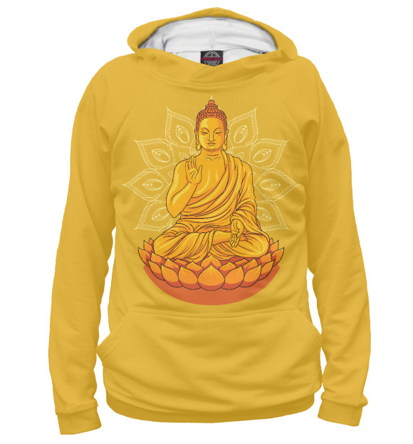 Худи Золотой Будда с мандалой и лотосом для девочек 