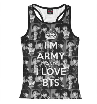 Женская Борцовка I am army and I lover BTS