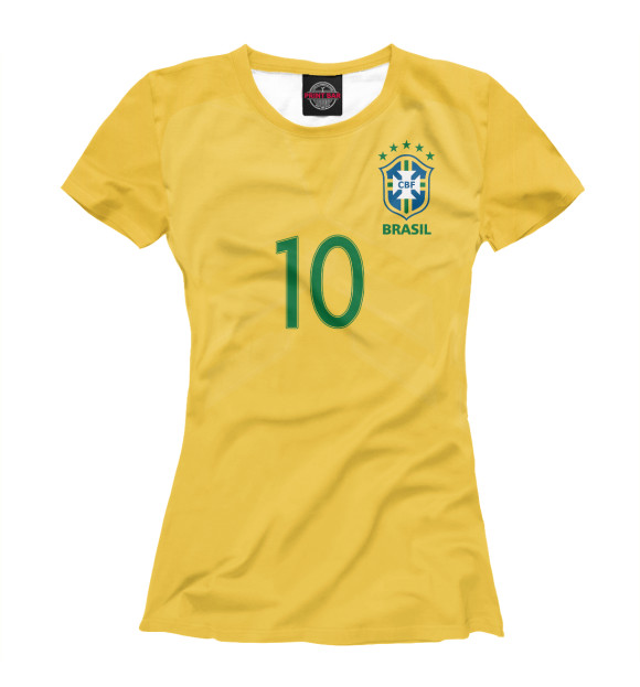 Футболка Неймар Форма Сборной Бразилии для девочек 