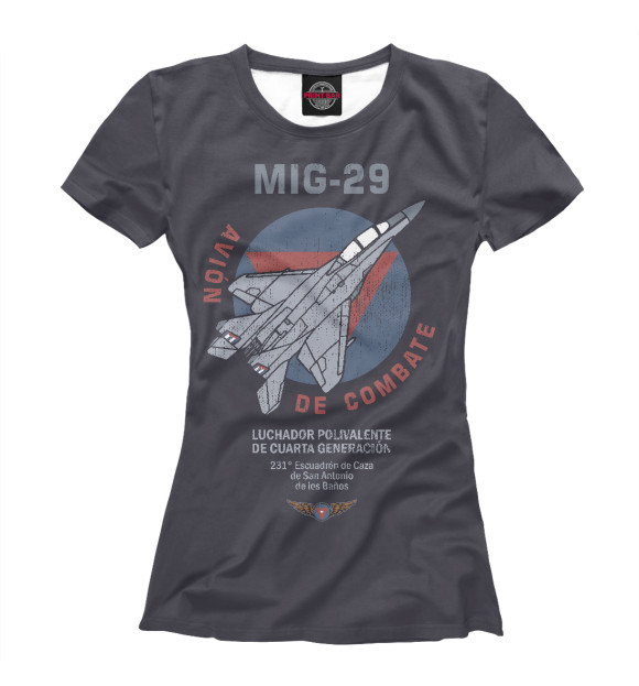 Футболка Миг-29 (Куба) для девочек 
