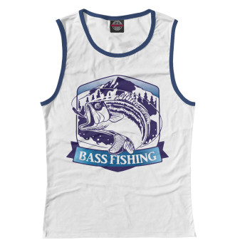 Майка для девочек Bass fishing