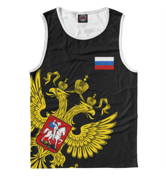 Майка для мальчиков Россия Флаг и Герб
