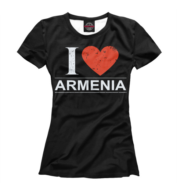Футболка I Love Armenia для девочек 