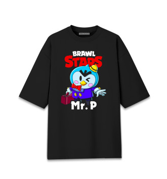 Хлопковая футболка оверсайз Brawl Stars, MR P