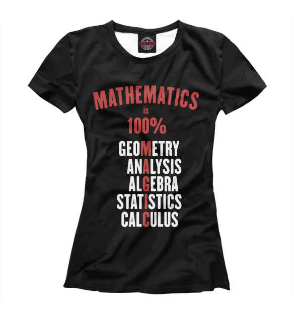 Женская Футболка Математика это 100% магия!