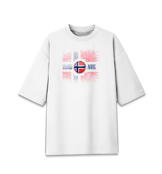Хлопковая футболка оверсайз Флаг Норвегии