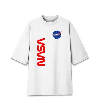 Мужская Хлопковая футболка оверсайз NASA