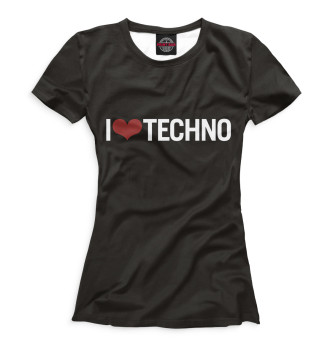 Футболка для девочек I Love Techno
