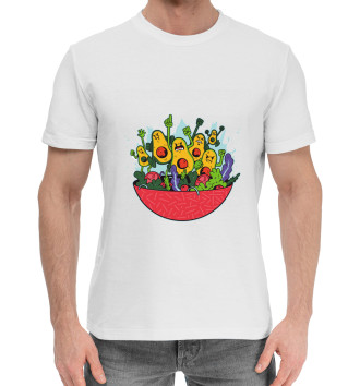 Мужская Хлопковая футболка Авокадо против салата