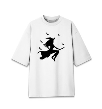 Женская Хлопковая футболка оверсайз Witch