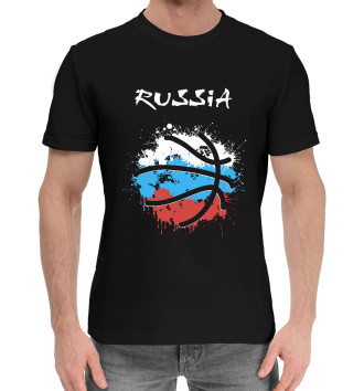 Хлопковая футболка Россия - Баскетбол