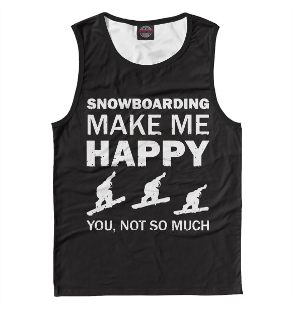 Майка Snowboard make me happy для мальчиков 