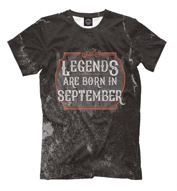 Футболка Legends Are Born In September для мальчиков 