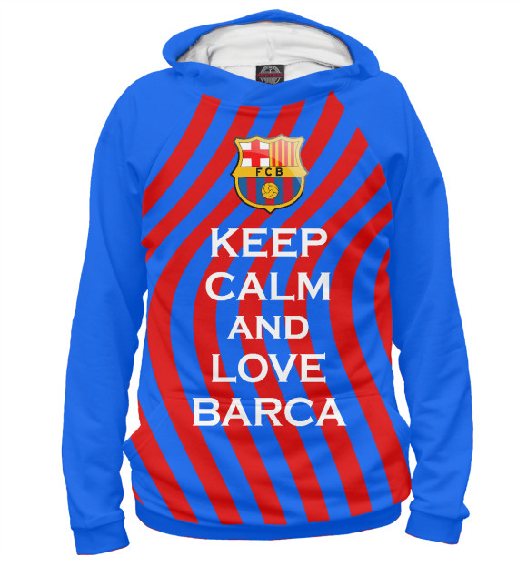 Худи Keep Calm and Love Barca для девочек 