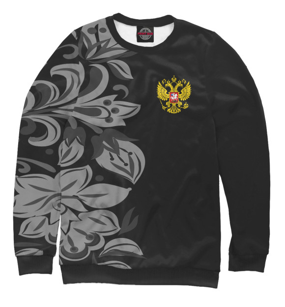 Свитшот Russia Black&White ornament для девочек 