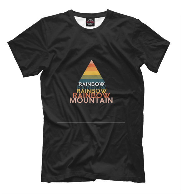 Мужская Футболка Rainbow mountain