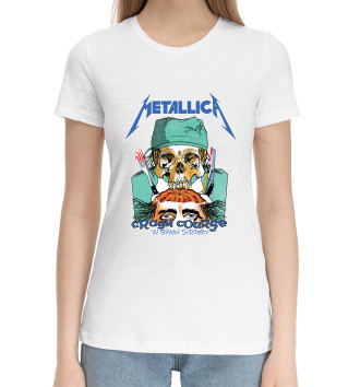 Женская Хлопковая футболка Metallica