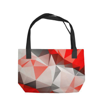 Пляжная сумка Red abstract