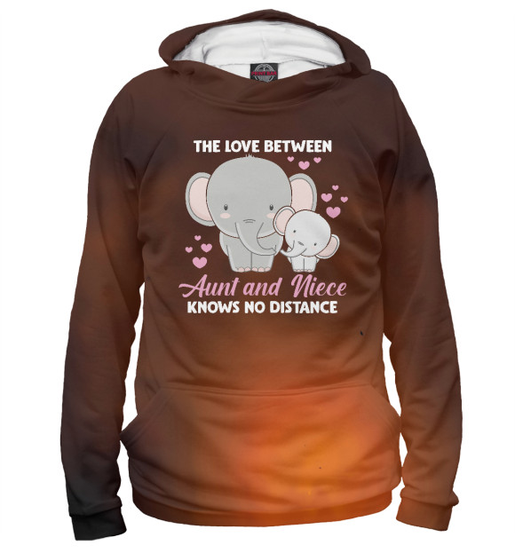 Худи Aunt and Love Elephant для девочек 