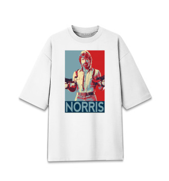 Хлопковая футболка оверсайз Чак Норрис