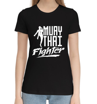 Женская Хлопковая футболка Muay Thai Fighter