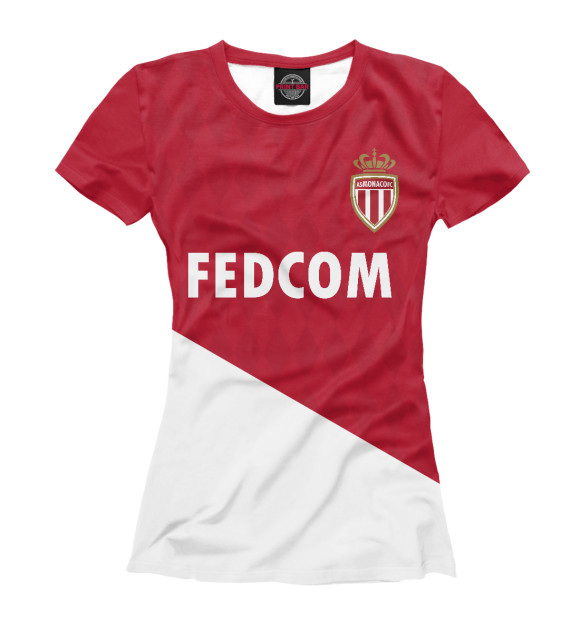 Футболка AC Monaco домашняя форма для девочек 