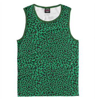 Майка для мальчиков Леопардовый узор зеленый